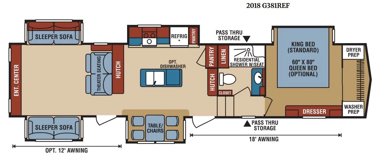 K-Z Durango Gold G381REF floor plan
