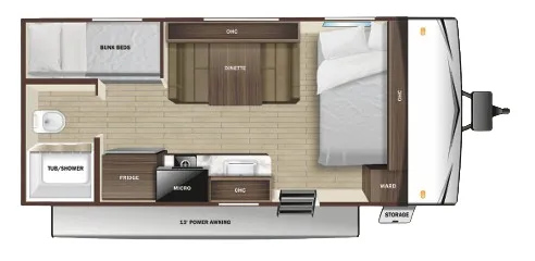 2024 Starcraft Autumn Ridge 19BH - Floor plan