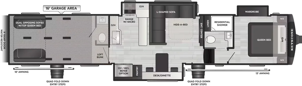 2026 Keystone Impact 422 floor plan