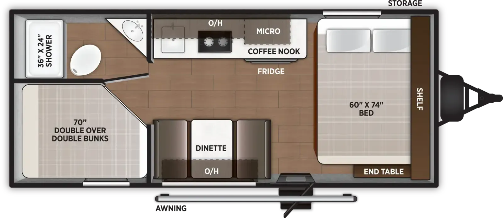 Forest River Airelume 160 floor plan