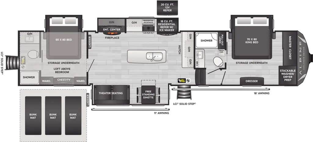 2026 Keystone Avalanche 390DS floor plan