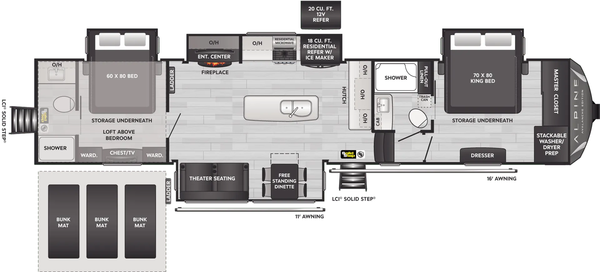 2026 Keystone Avalanche 390DS - Floor plan