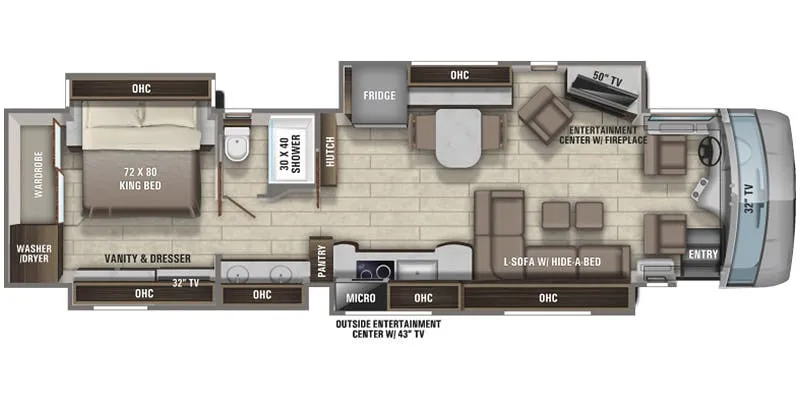 Entegra Coach Anthem 42DEQ floor plan
