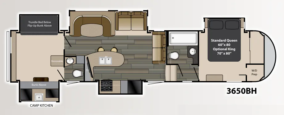 Heartland Gateway 3650BH floor plan