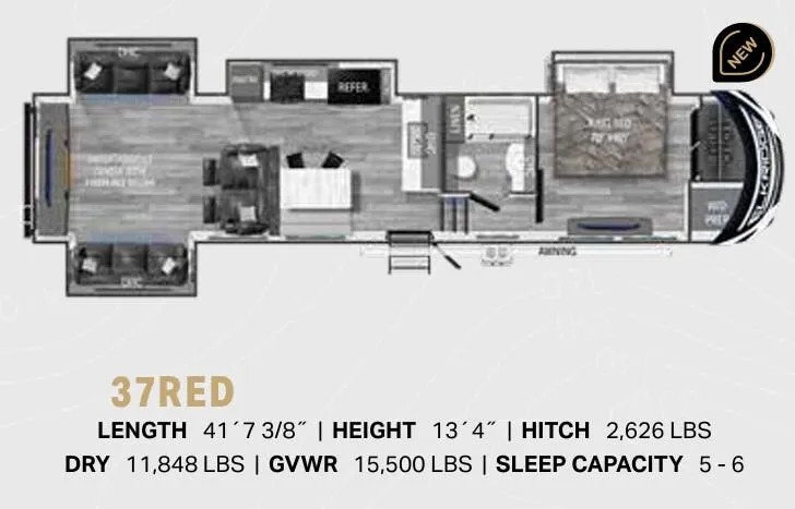 Heartland ElkRidge 37RED floor plan