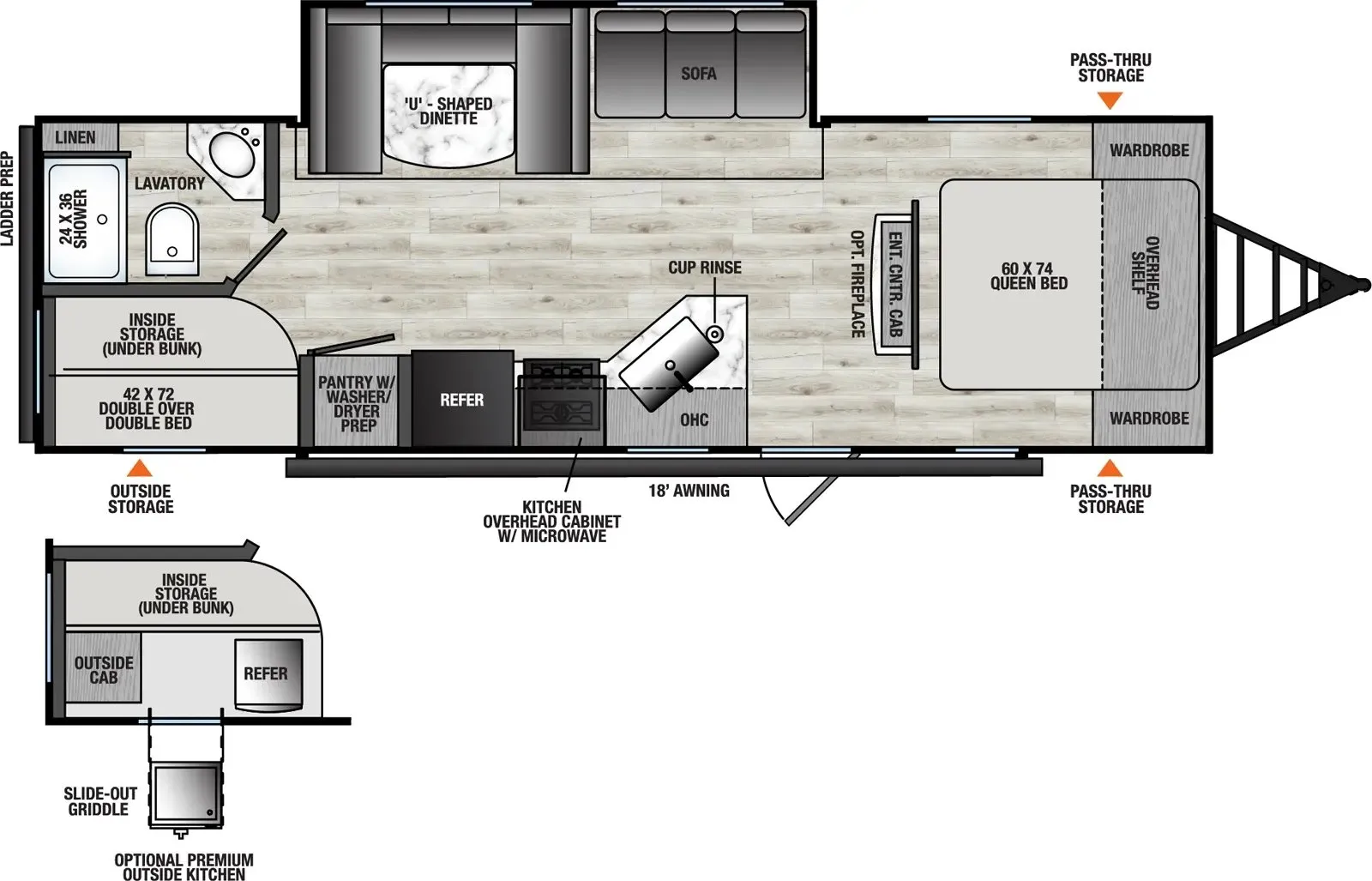 2026 Forest River Viking 262DBS - Floor plan