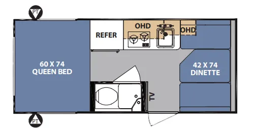 Forest River R-Pod RP-171 floor plan
