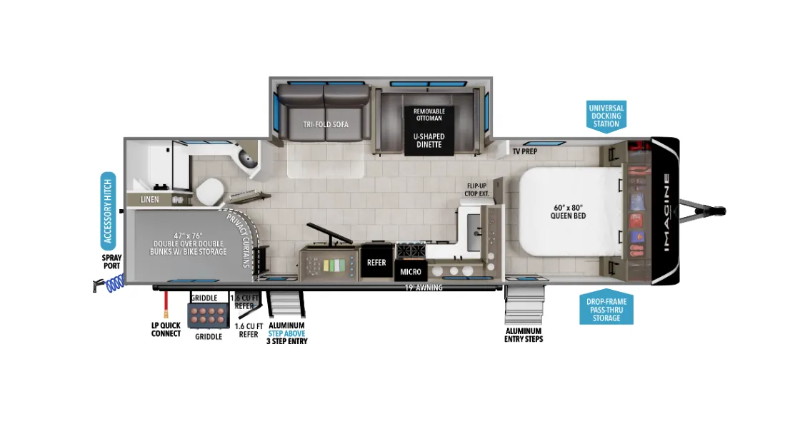 2026 Grand Design Imagine 2800BH - Floor plan