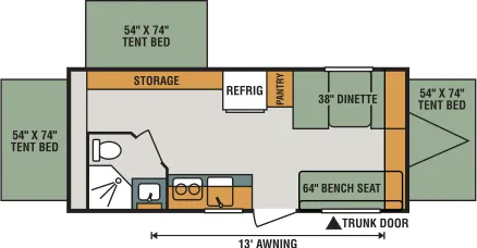 K-Z Sportsmen Classic 180RBT floor plan