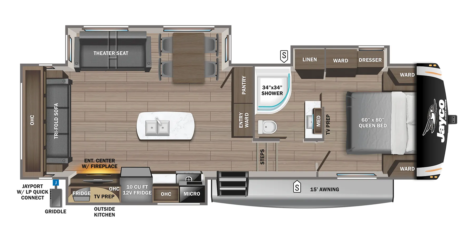 2023 Jayco Eagle HT 28.5RSTS - Floor plan