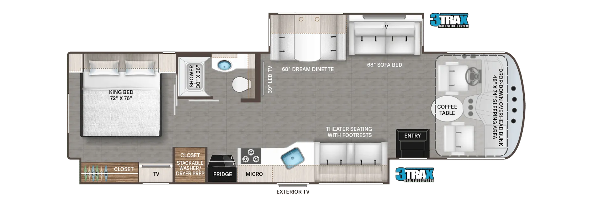 Thor Motor Coach Hurricane 34R floor plan