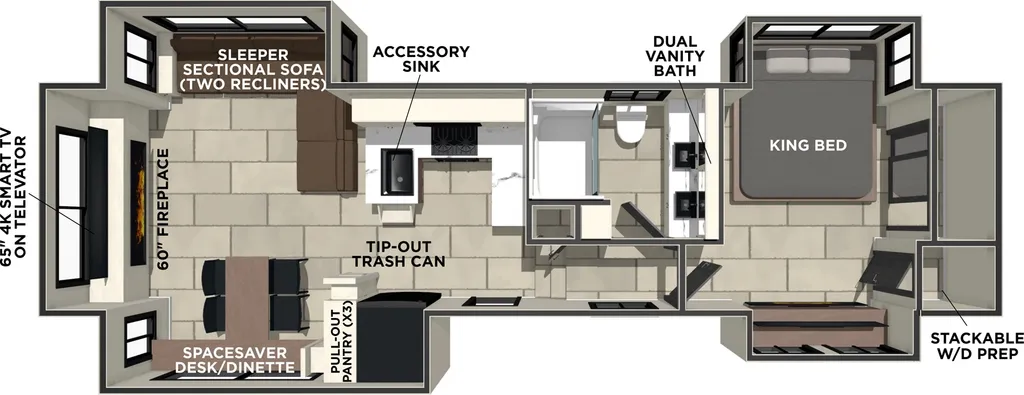 2026 Prime Time SANIBEL 34LOUNGE floor plan