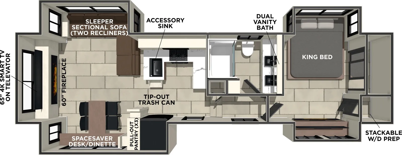 2026 Prime Time SANIBEL 34LOUNGE - Floor plan