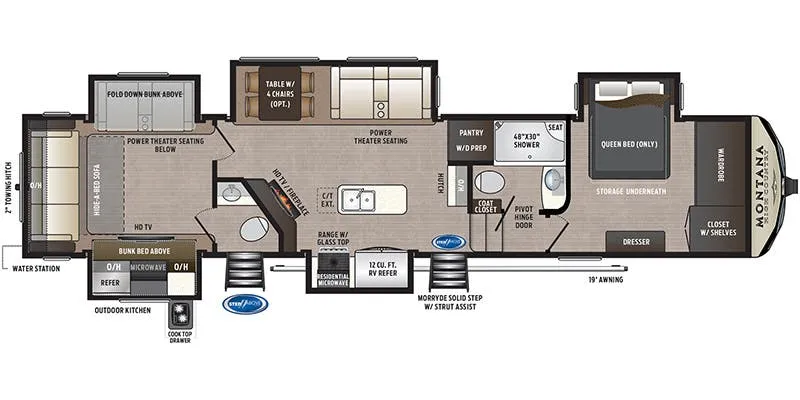 2019 Keystone Montana High Country 362RD - Floor plan