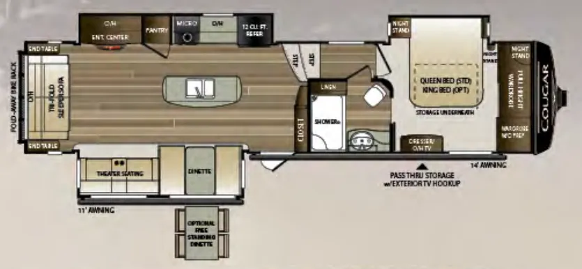 Keystone Cougar 344MKS floor plan