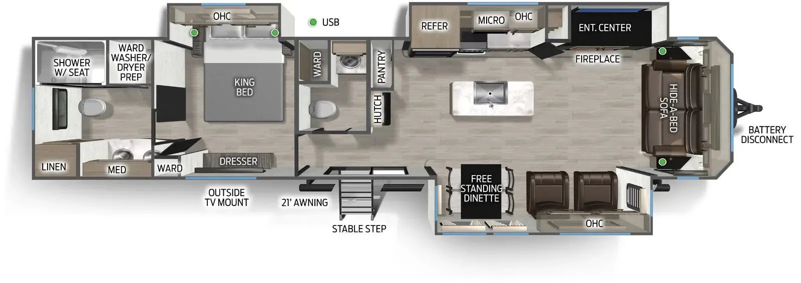 2026 Forest River Cherokee Timberwolf Black Label 39NABL - Floor plan