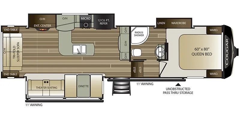 Keystone Cougar 307RES floor plan
