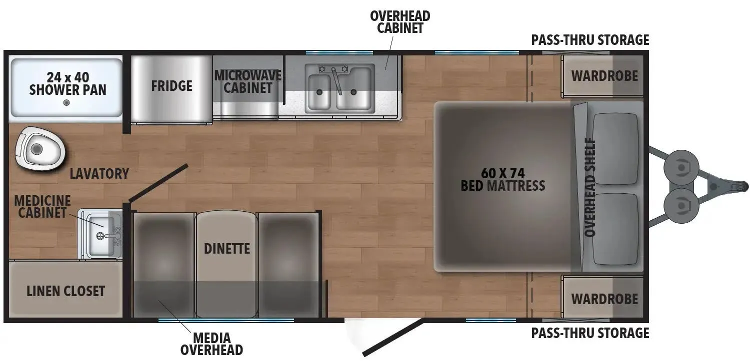 Coachmen Northern Spirit Compact 180FQ floor plan