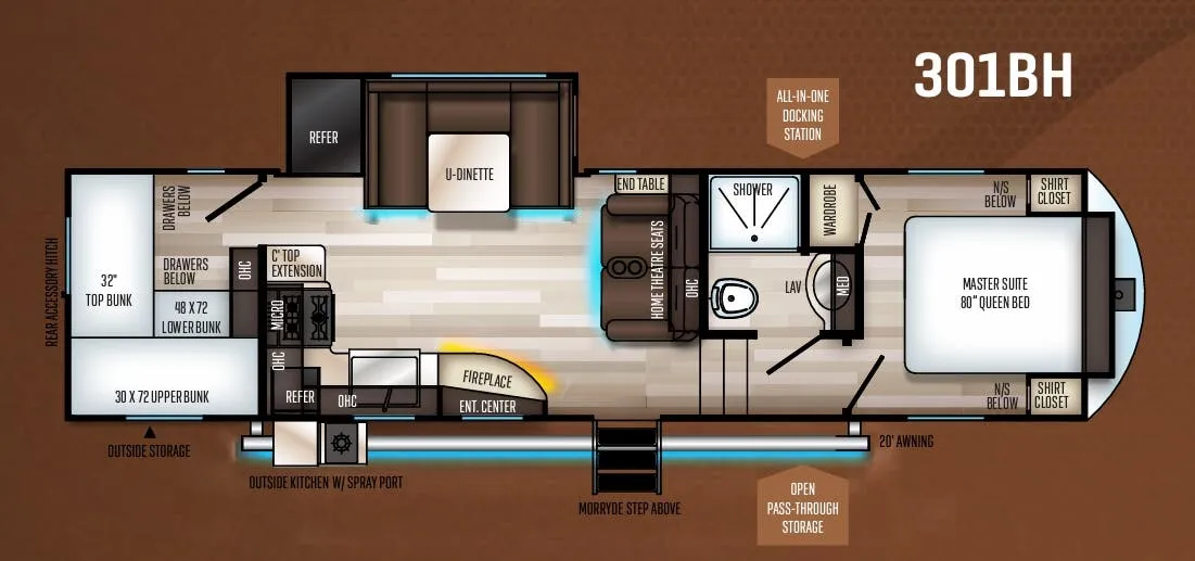 Forest River Sabre 301BH floor plan
