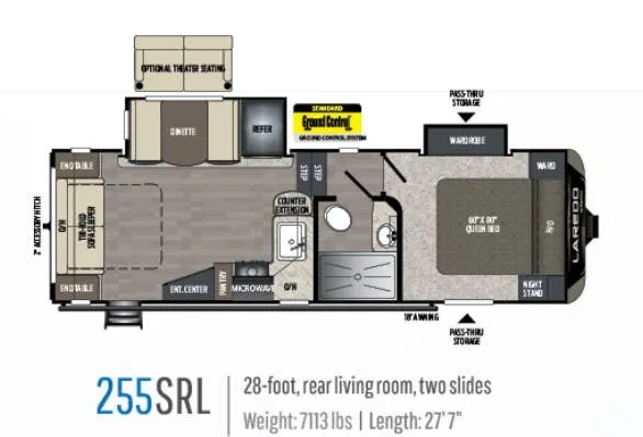 Keystone Laredo 255SRL floor plan