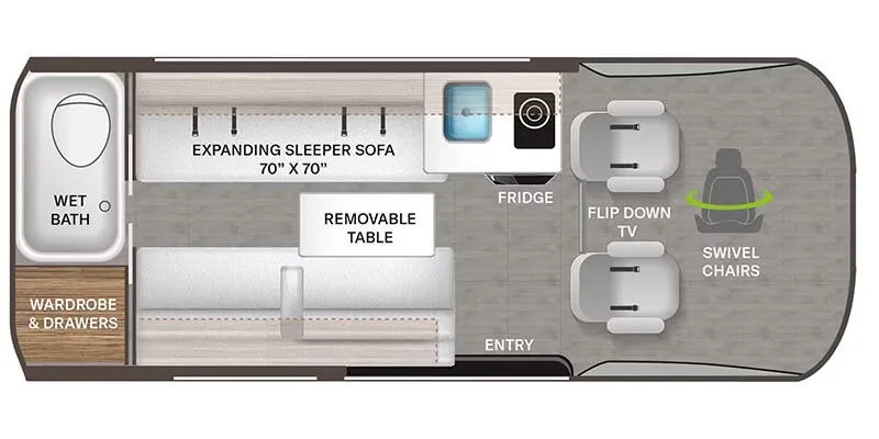 2025 Thor Motor Coach Tranquility 19A floor plan