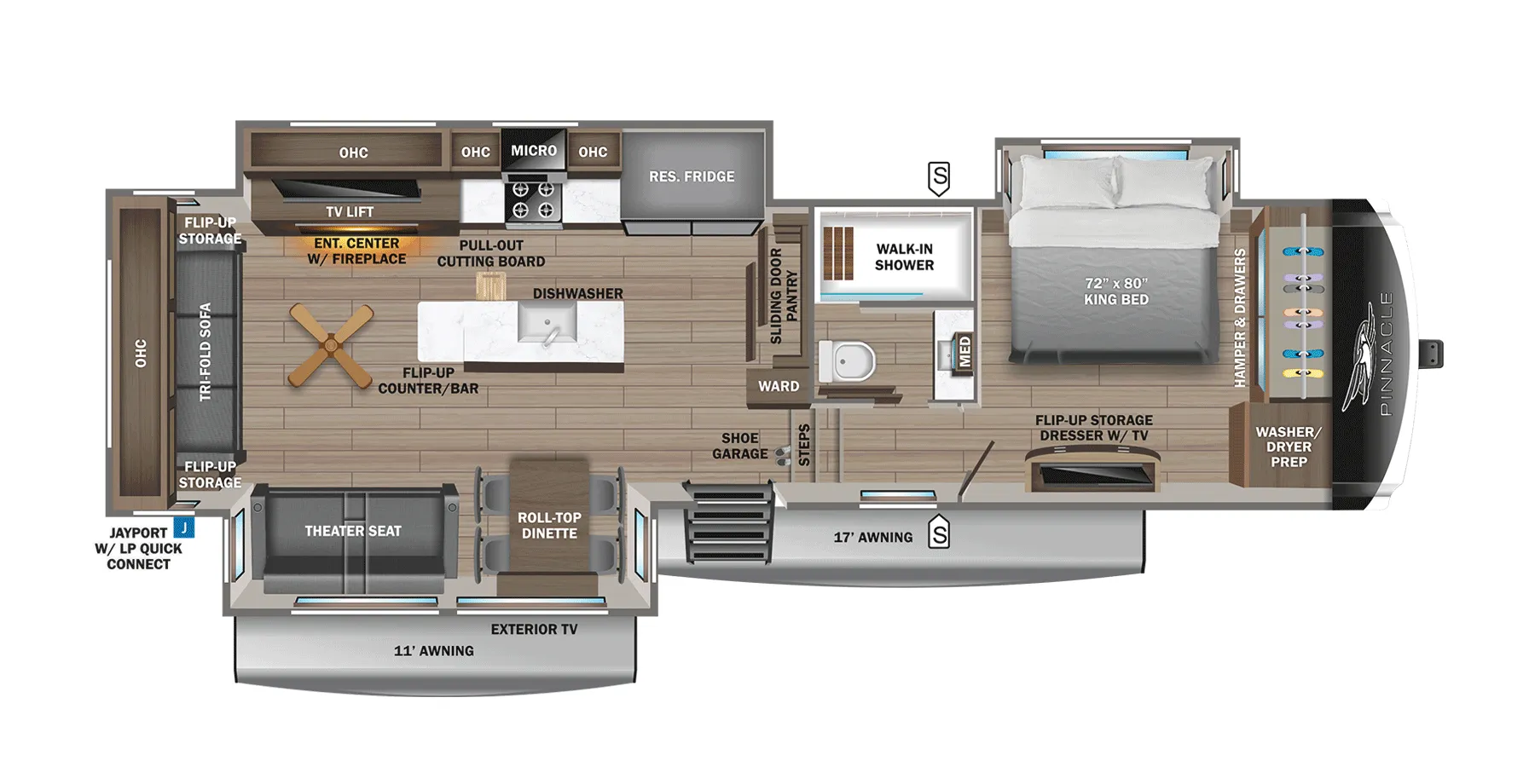 2025 Jayco Pinnacle 38KPTS - Floor plan
