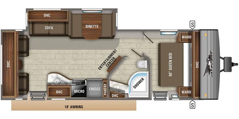 2018 Jayco Jay Flight 28RLS - Floor plan