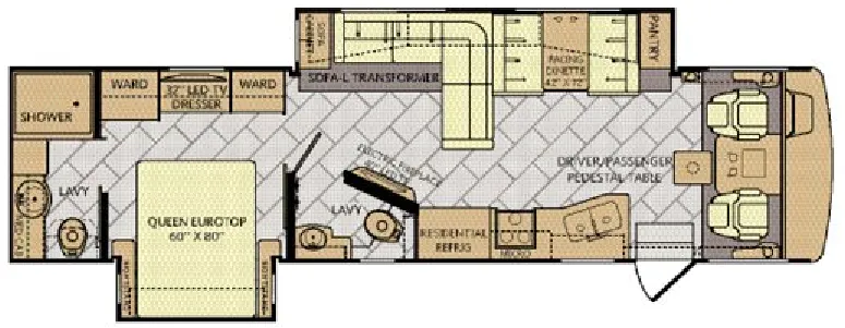 Fleetwood Bounder 35K floor plan