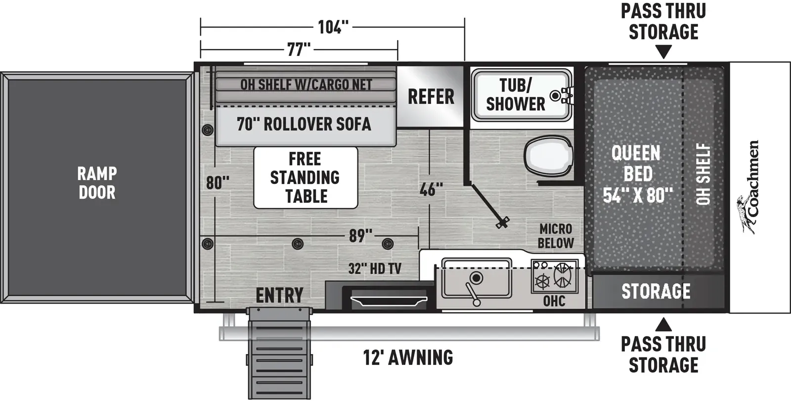 Coachmen Freedom Express Select 17BLSE floor plan
