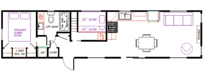 Elevation Park Model Company 3 Series 3-102CA floor plan