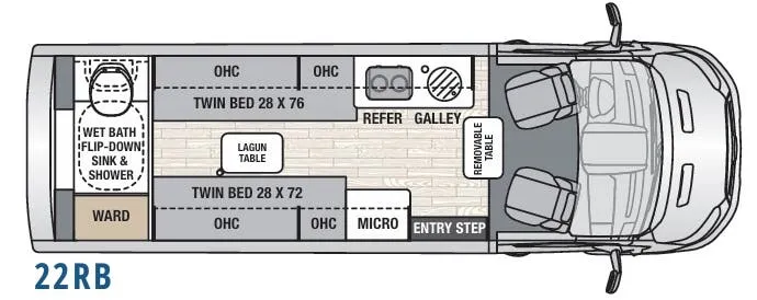 Coachmen Beyond 22RB RWD floor plan