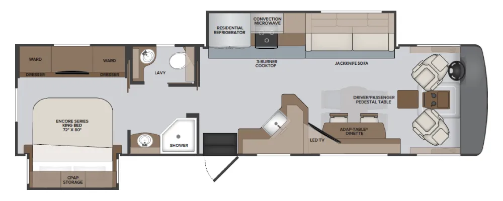 Holiday Rambler Vacationer 35GL floor plan