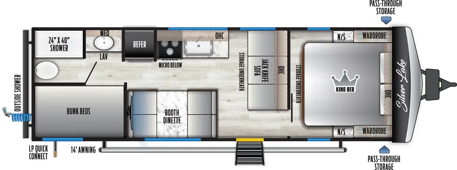 East to West Silver Lake 2400BH floor plan