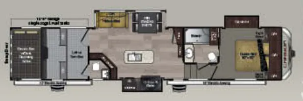 Keystone Carbon 417 floor plan