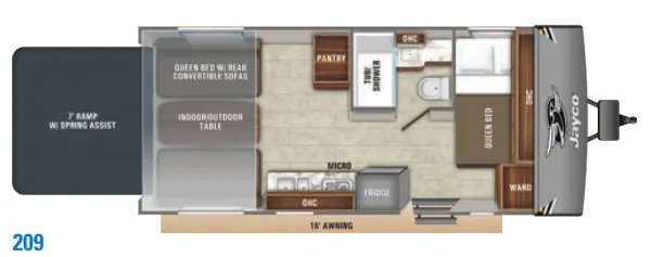 Jayco Octane Super Lite 209 floor plan