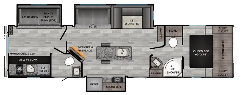 2022 CrossRoads Zinger 331BH floor plan