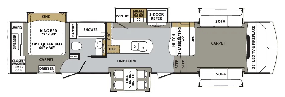 Forest River Cardinal 3825FL floor plan