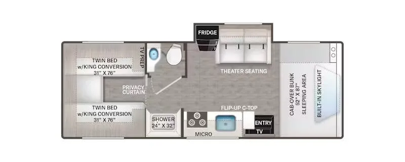Thor Motor Coach Echelon Sprinter GL24 floor plan