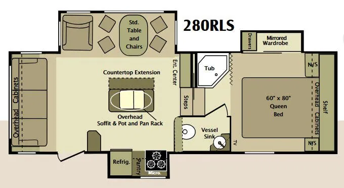 Highland Ridge Open Range 280RLS floor plan