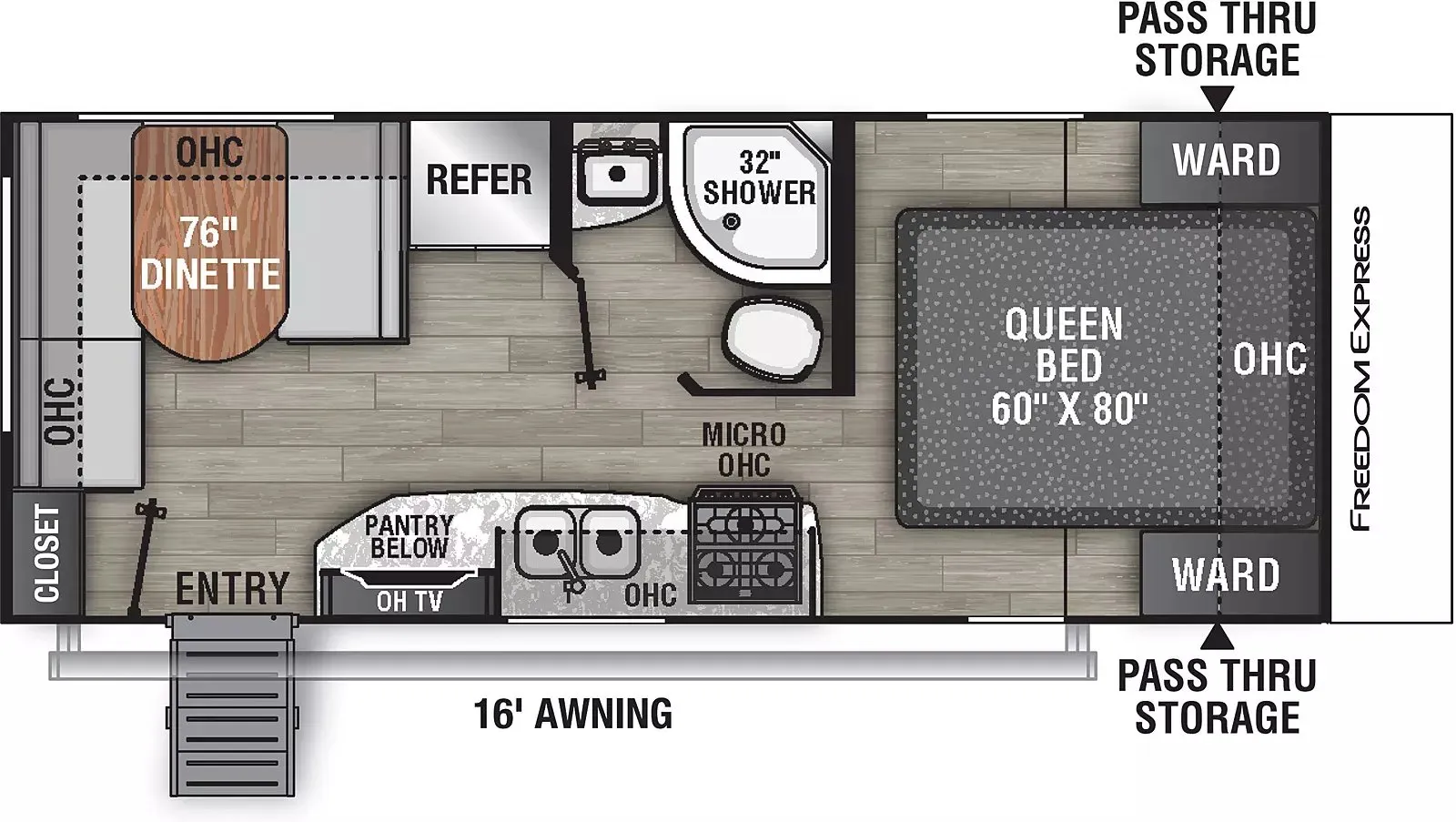 Coachmen Freedom Express 20SE floor plan