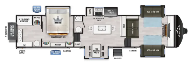 East to West Ahara 380FL floor plan