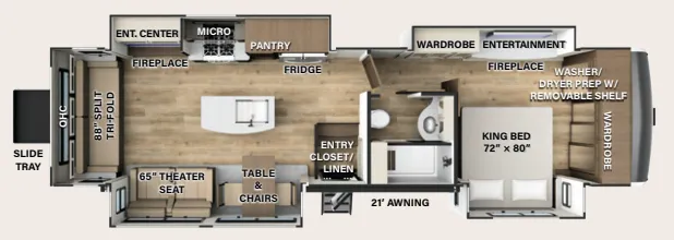 Forest River Rockwood Luxury R399RL floor plan