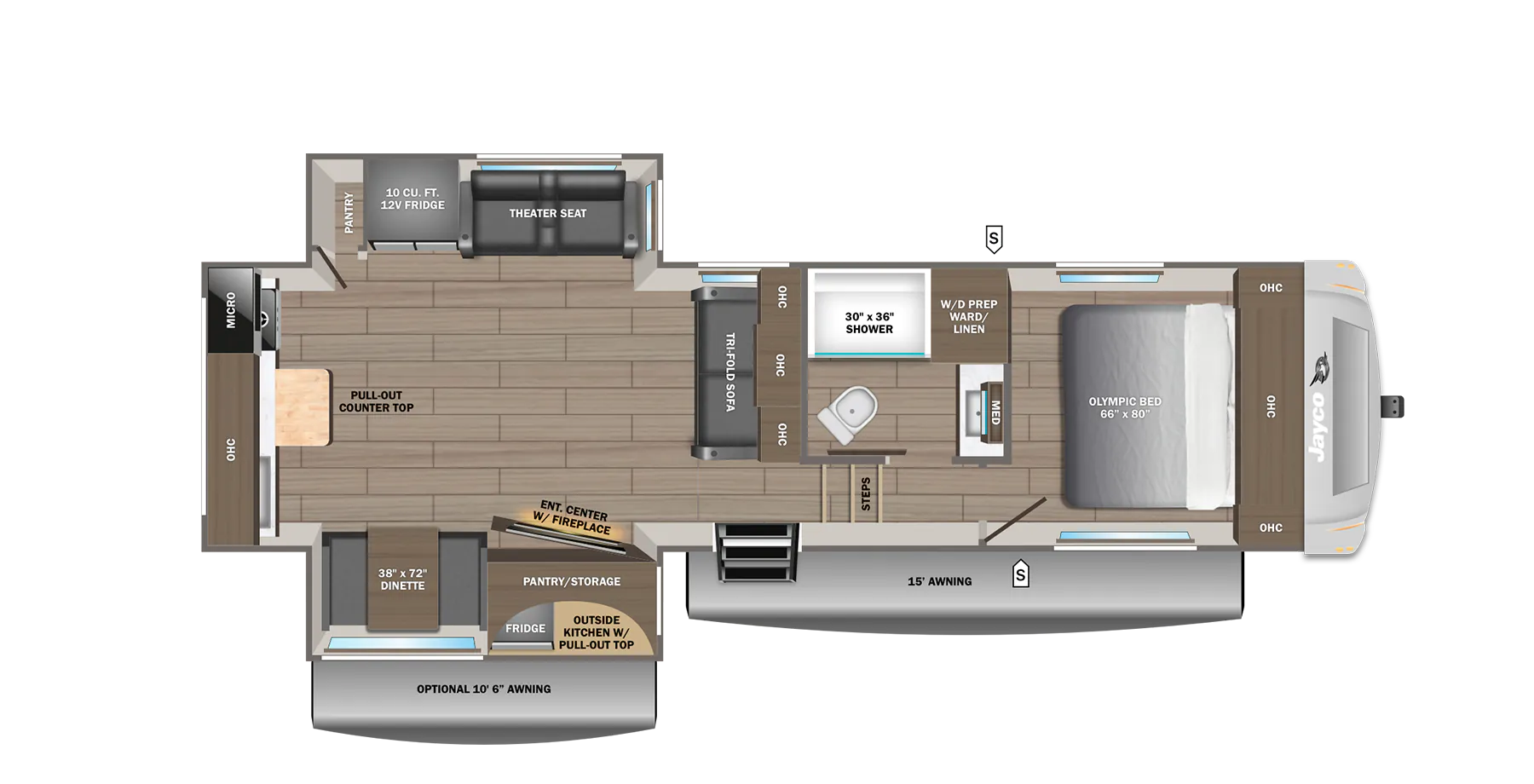 Jayco Eagle Fifth Wheels 260KC floor plan