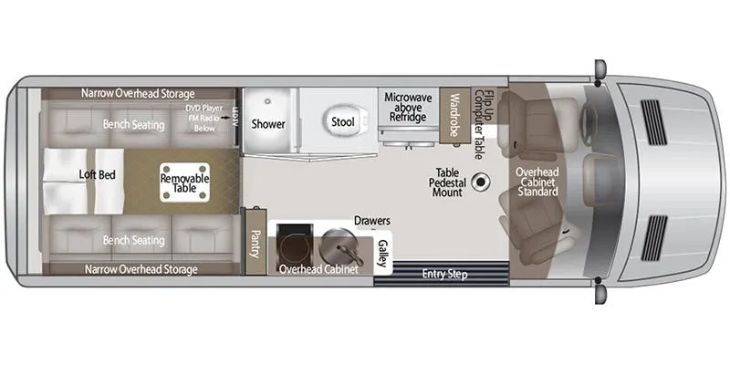 American Coach American Patriot MD2 - Loftbed floor plan