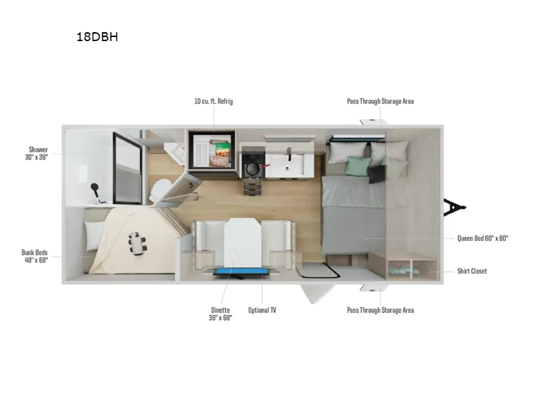 2026 Winnebago Access 18DBH floor plan