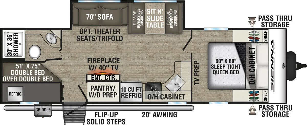 Venture RV Sienna SA271VBH floor plan