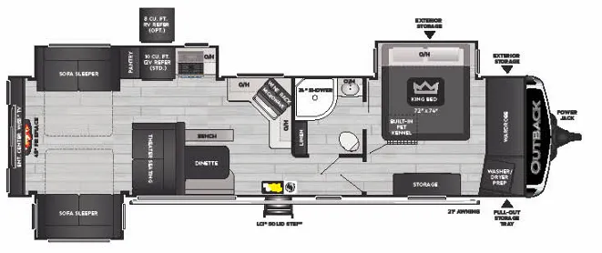 Keystone Outback 341RD floor plan