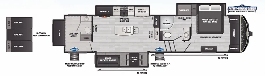 Keystone Montana High Country 335BH floor plan