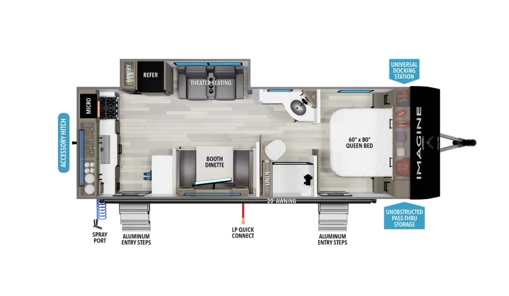 2026 Grand Design Imagine XLS 23LDE floor plan