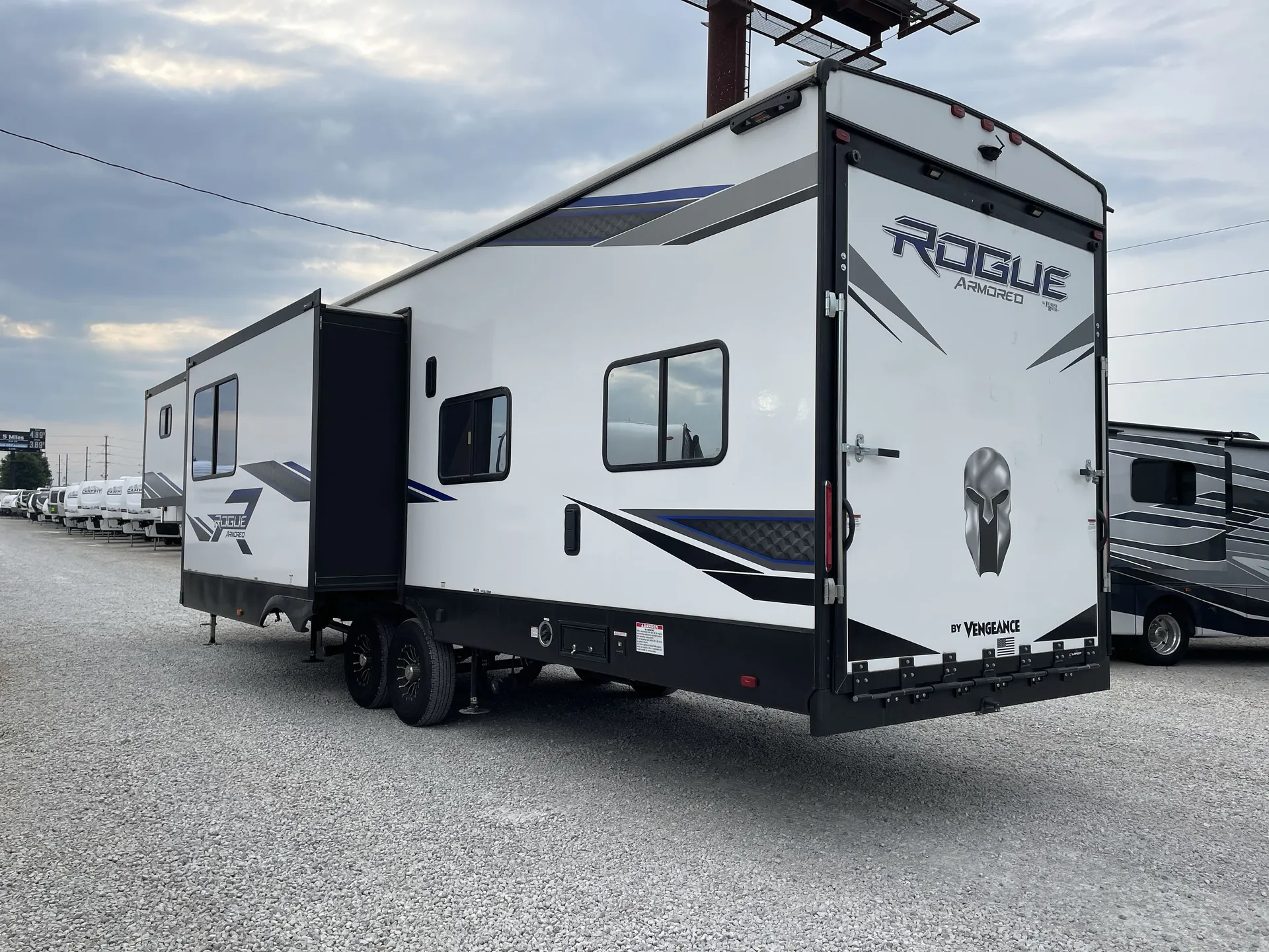 2023 Forest River Vengeance Rogue Armored 371 — off campside